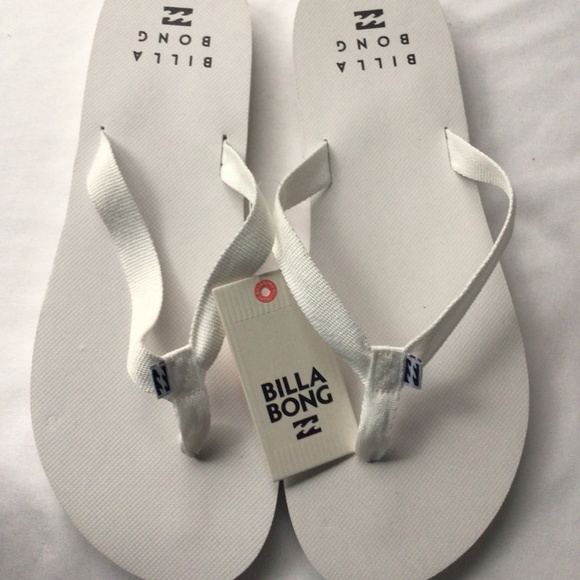 Billabong white sandal flip flips New - Picture 1 of 6